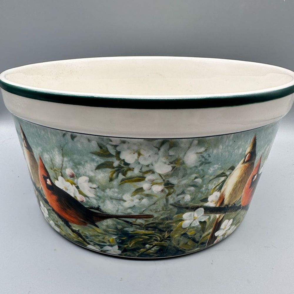Hautman Brothers rare cardinal serving bowl 8”